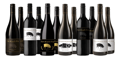 Black Pig Family Festive Pigs Dozen